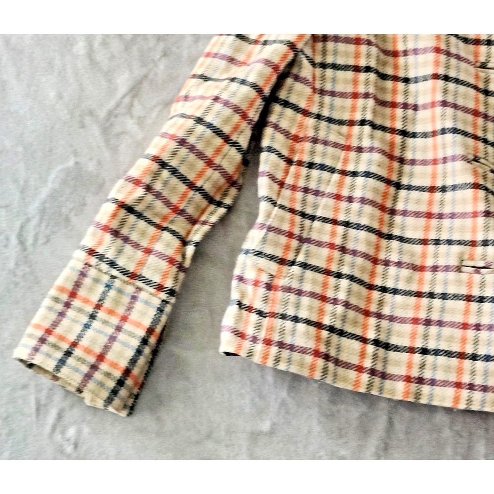 $500‎ Marc Jacobs Classic Plaid Wool Coat Preppy Vintage Size Small READ - Picture 3 of 13